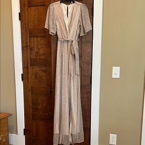 Elegant Shimmering Champagne Formal Dress